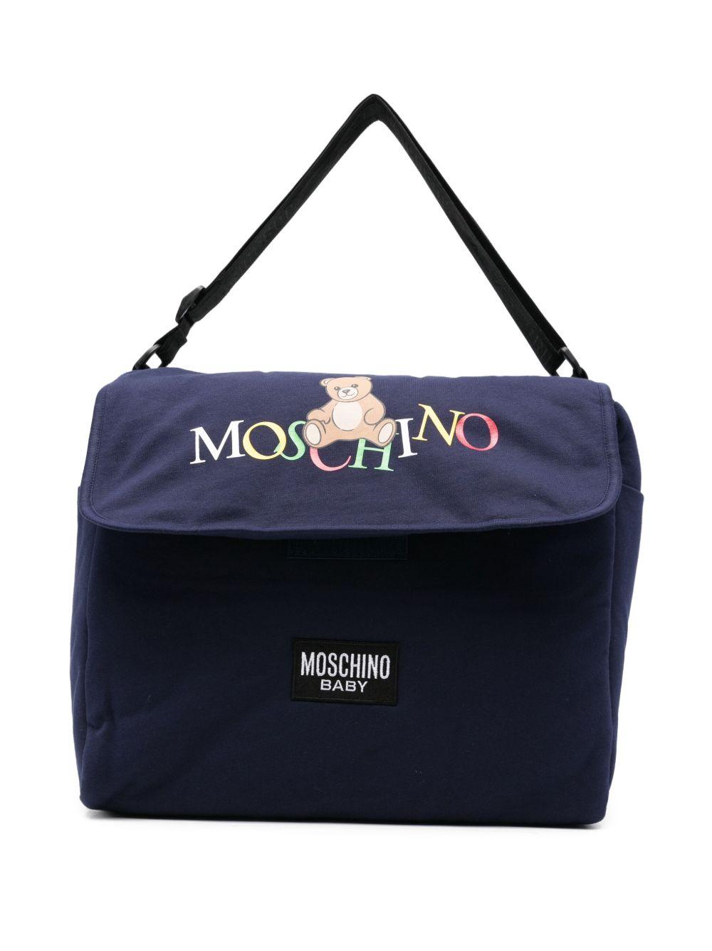 Borsa mamma blu per neonato MYX03DLCA60 40016 Moschino Kids 
