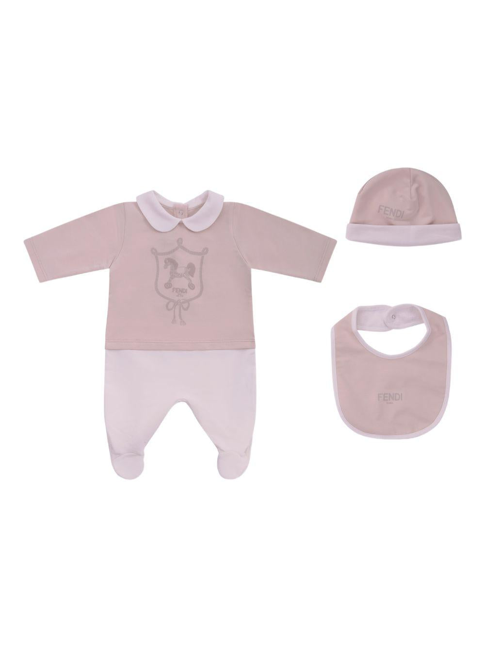 Tutina rosa cipria per neonata BUK1608RA F19J5 Fendi Kids 