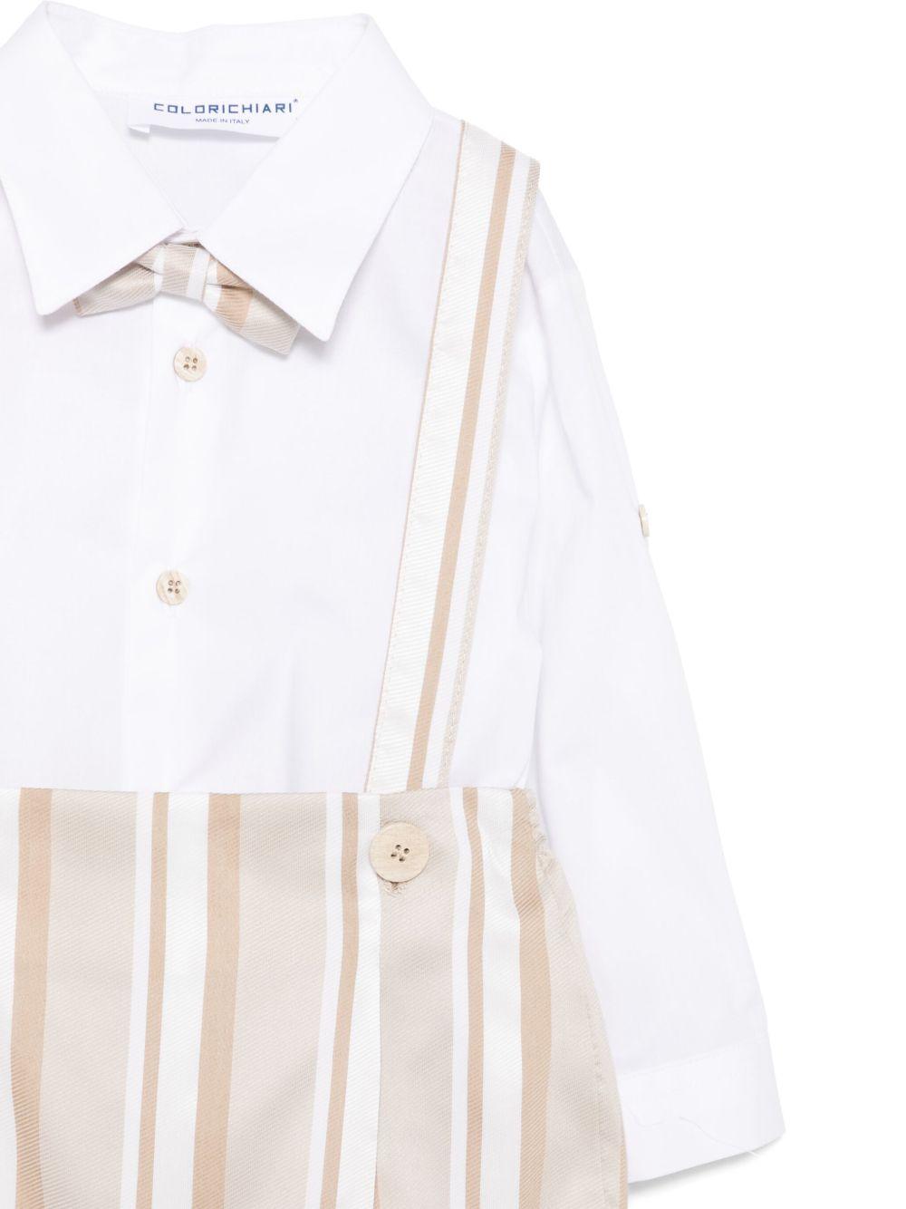 Completo elegante beige/bianco per neonato MN3081134821 21 Colorichiari Kids 