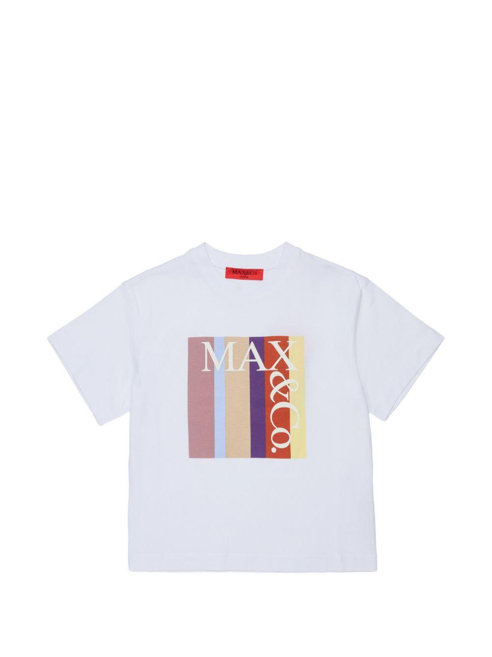 T-shirt bianco per bambina MX0390MX02I MX100 Max&co Kids 