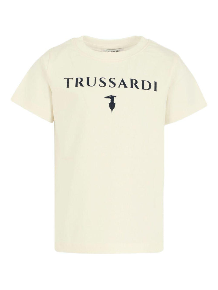 T-shirt bianco sporco per bambino TBA25003TS O-W Trussardi Kids 