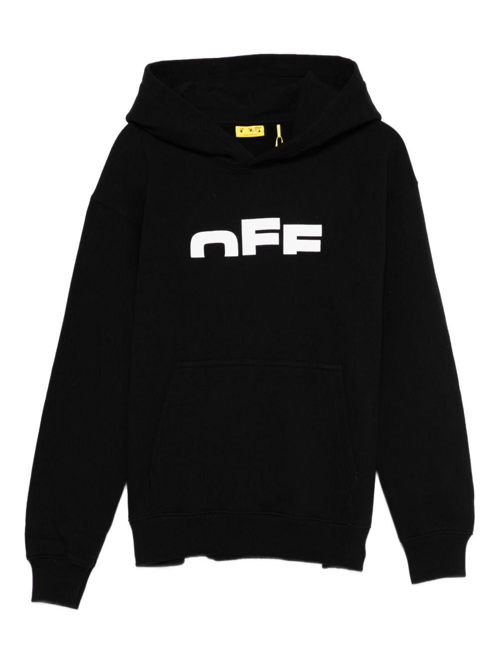 Felpa nera per bambino OBBB001F25FLE001 1001 Off White Kids 
