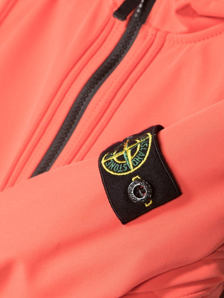 Coral jacket for boys with logo