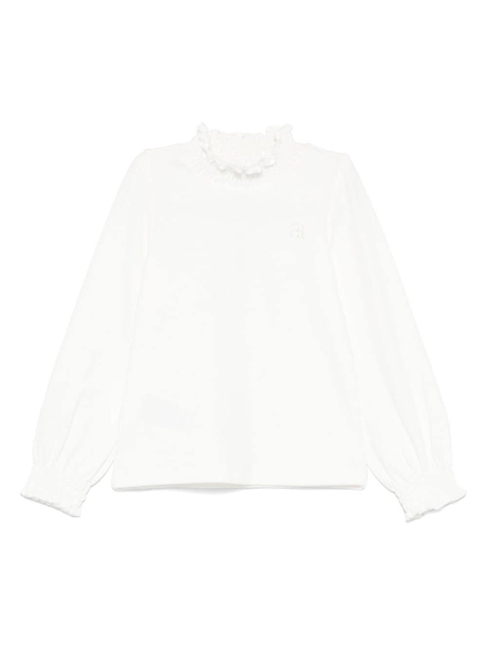White T-shirt with logo for girls