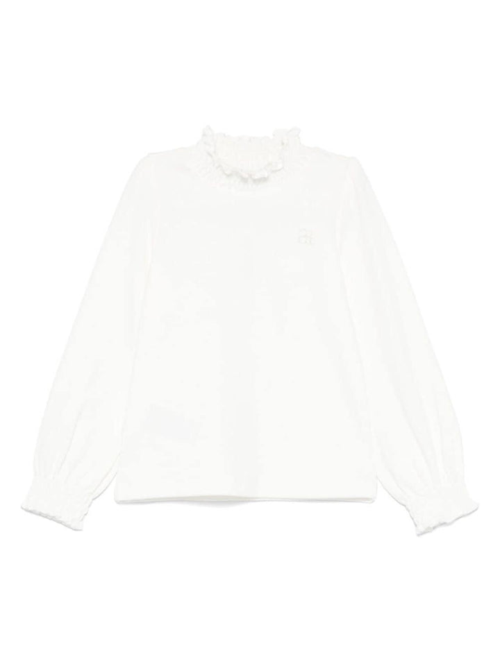 White T-shirt with logo for girls
