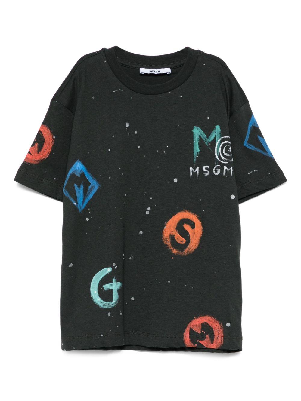 T-shirt nero per bambino F5MSJBTH250 MS040 Msgm Kids 