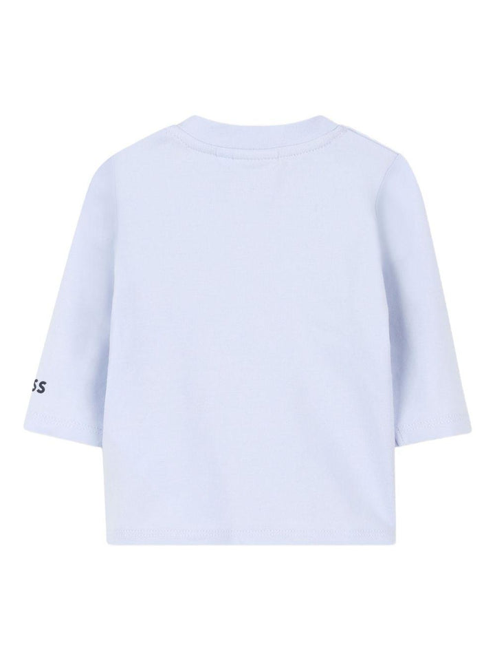 T-shirt azzurro per neonato J52514 771 Boss Kids 