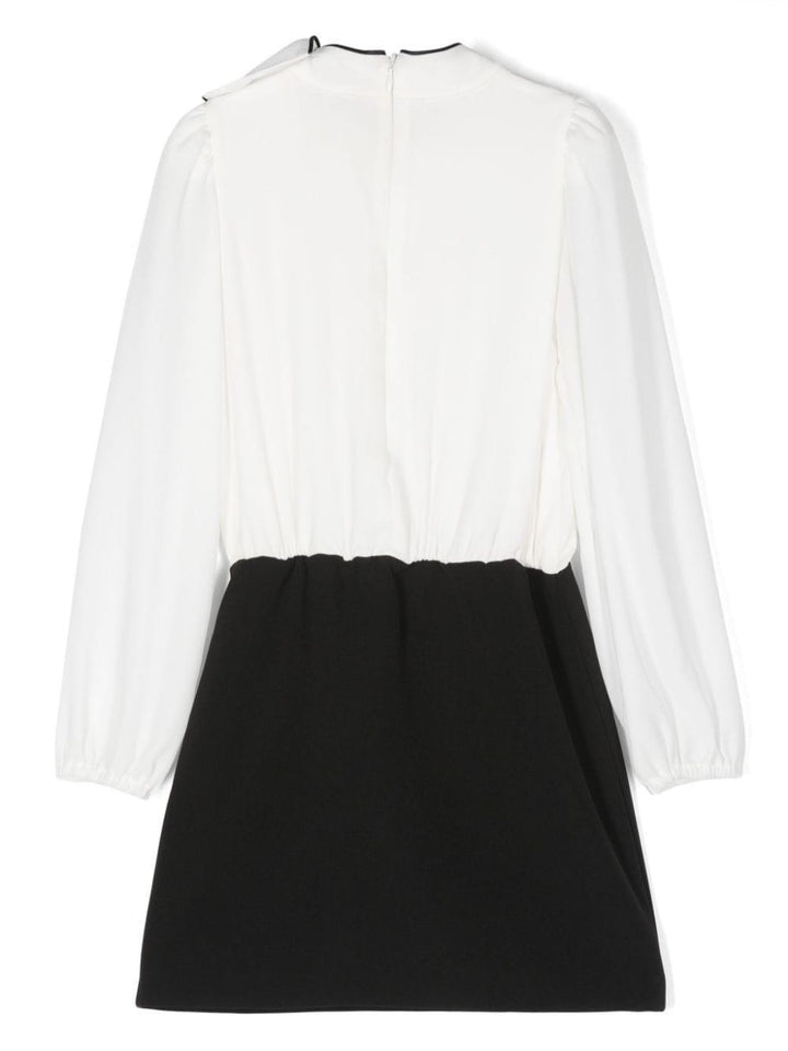 Abito bianco/nero per bambina IF4036T2614 09M04 Miss Blumarine 