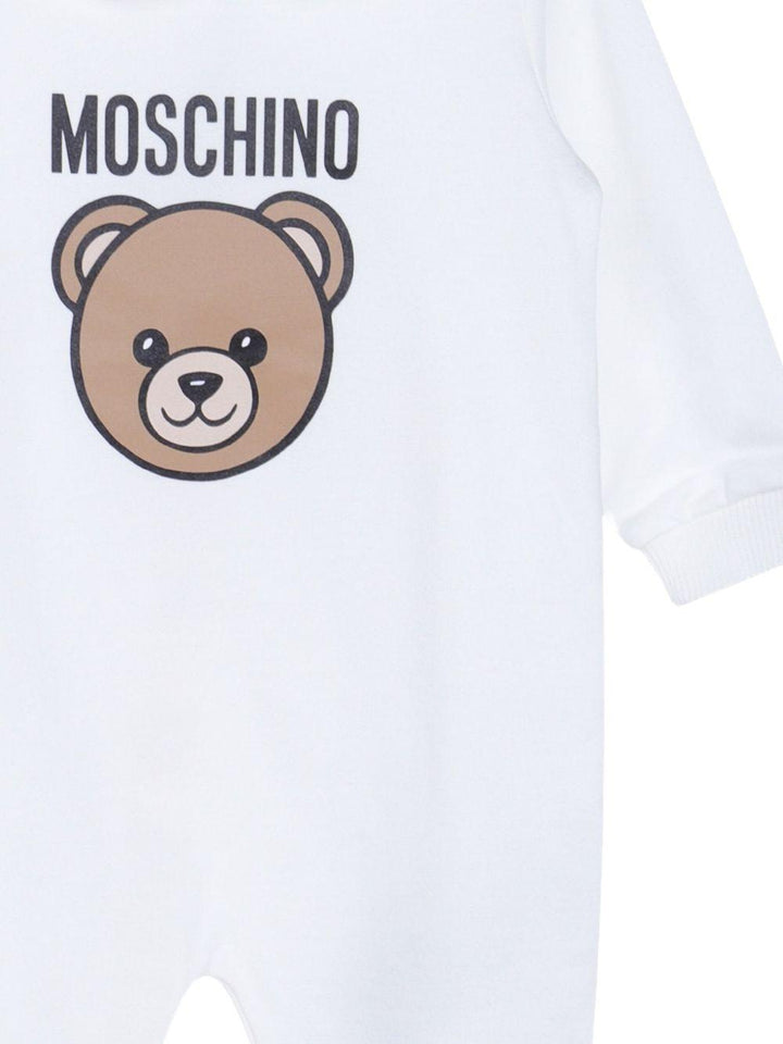 Tutina bianca per neonato MMY08BLCA40 10063 Moschino Kids 