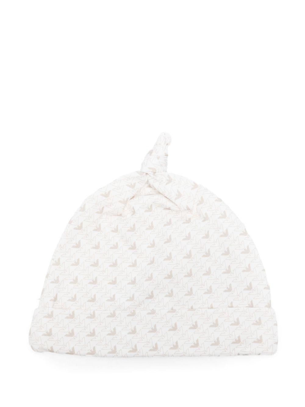 Cappello bianco per neonato EY000005AF10913 F1014 Emporio Armani Kids 