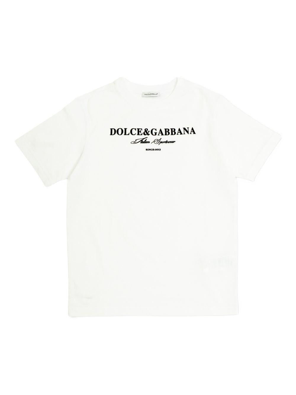 T-shirt bianco per bambino L4JTHUG7P1Y W0800 Dolce & Gabbana Kids 