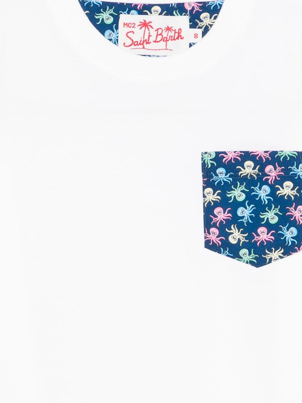 T-shirt bianco per bambino KEA0001 00706L MC2 Saint Barth Kids 