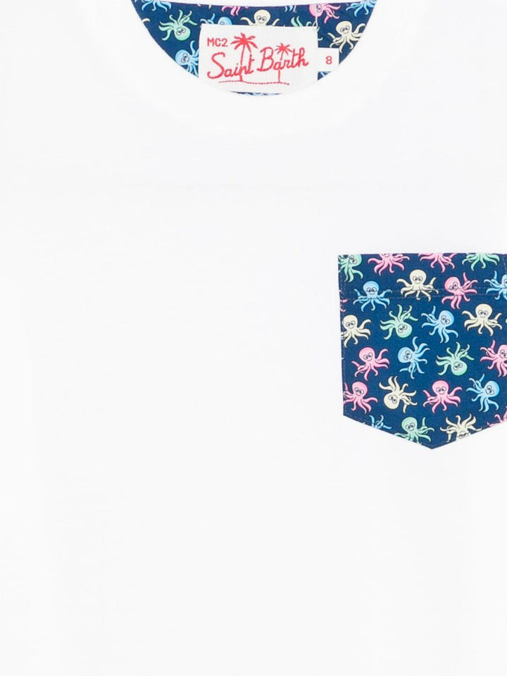 T-shirt bianco per bambino KEA0001 00706L MC2 Saint Barth Kids 