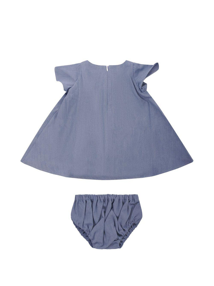 Abito blu per neonata BY1171P0588 653 Balmain Kids 