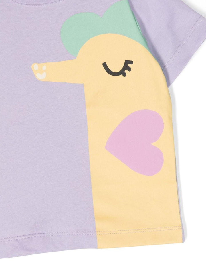 Purple baby girl t-shirt with print