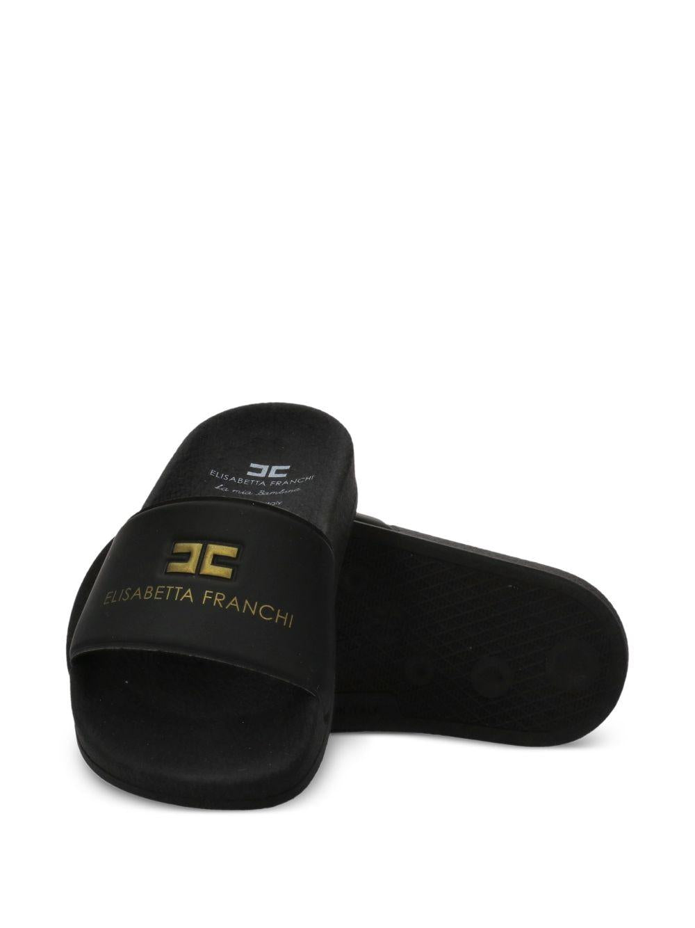 Ciabatte nere per bambina F4A0E06071745 999 Elisabetta Franchi Kids 
