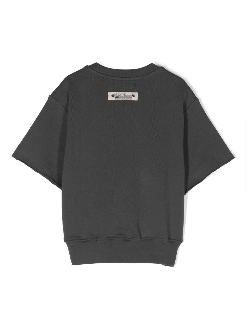 Felpa grigio per bambina con logo