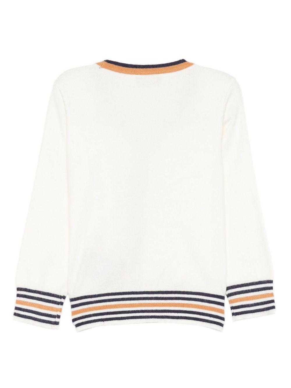 Cardigan bianco per neonato TIA25078CD O-W Trussardi Kids 