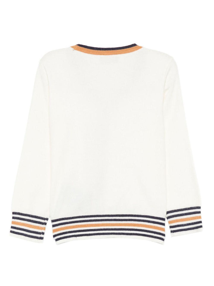 Cardigan bianco per neonato TIA25078CD O-W Trussardi Kids 