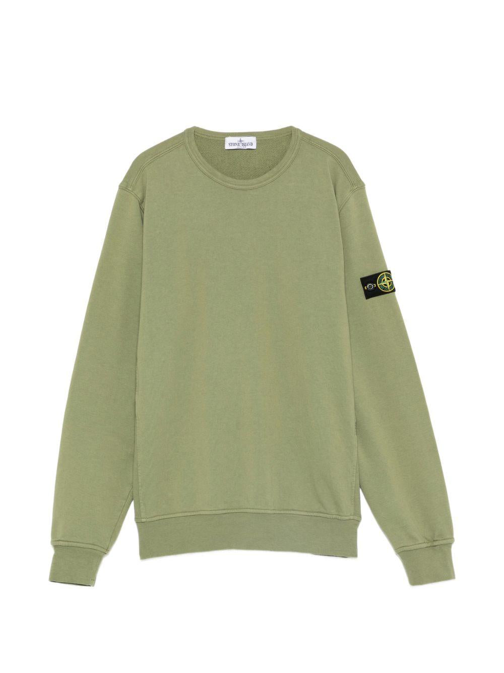 Felpa verde oliva per bambino 66100005S0040 V0058 Stone Island Kids 