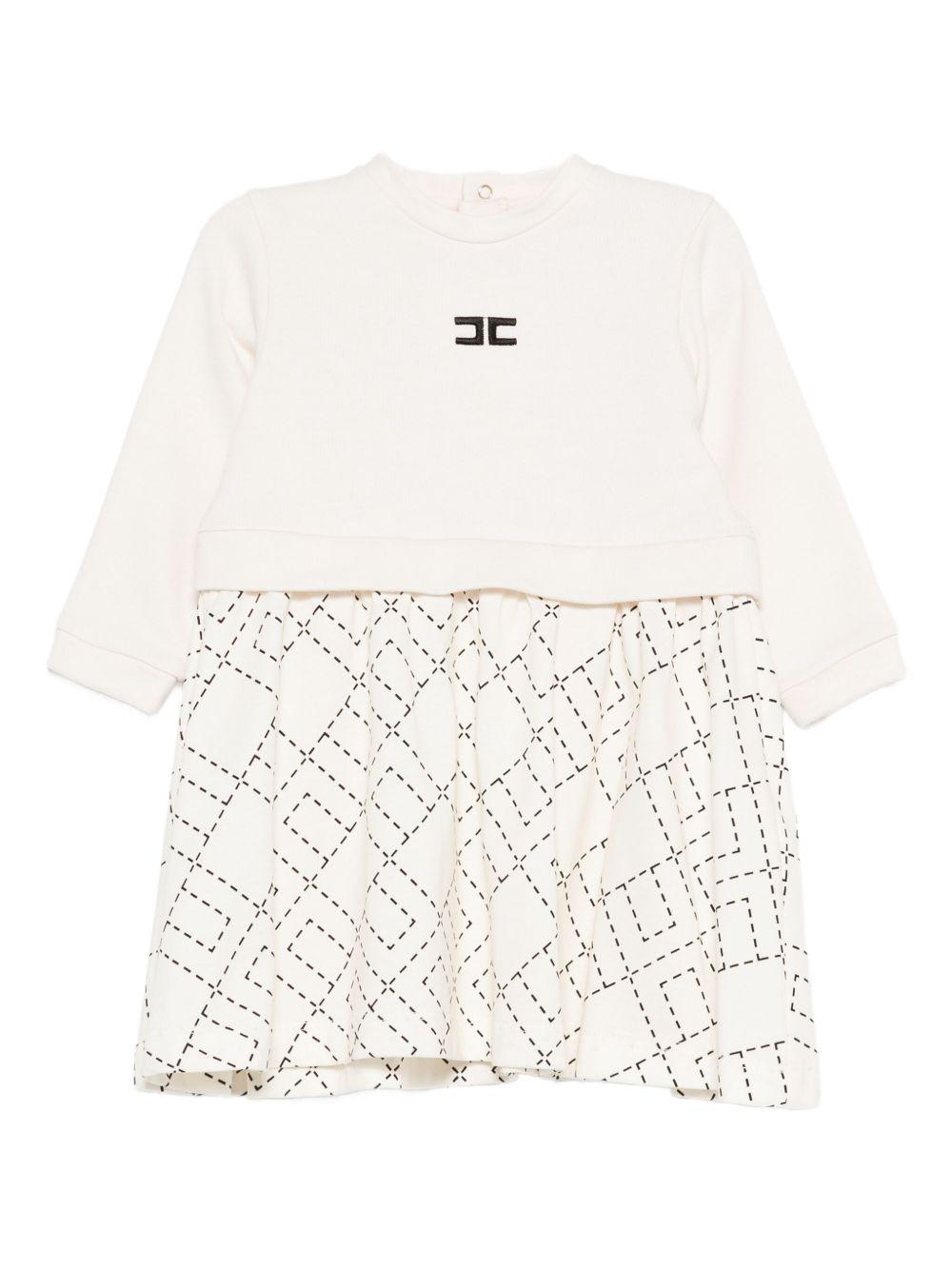 Abito bianco per neonata ENAB0660FF002 D587 Elisabetta Franchi Kids 