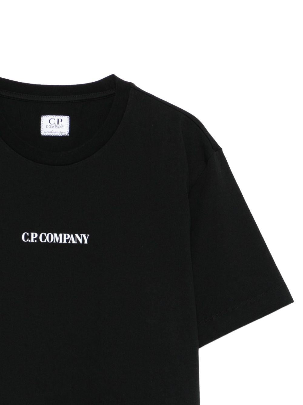 T-shirt nera per bambino CRM00LLAA17 60100 C.P Company Kids 