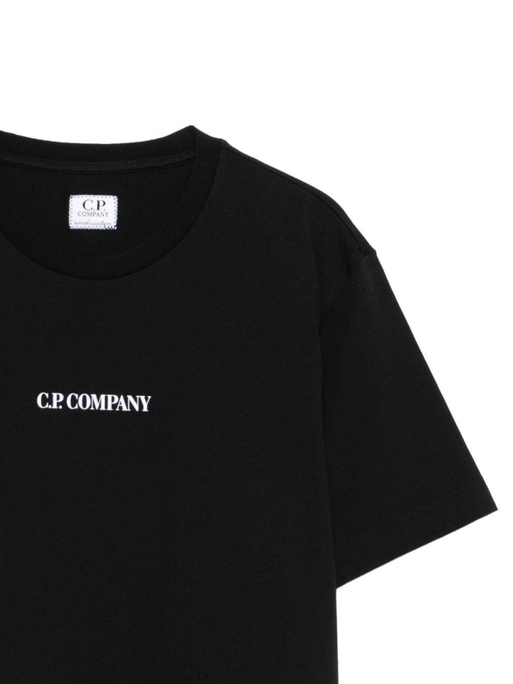 T-shirt nera per bambino CRM00LLAA17 60100 C.P Company Kids 
