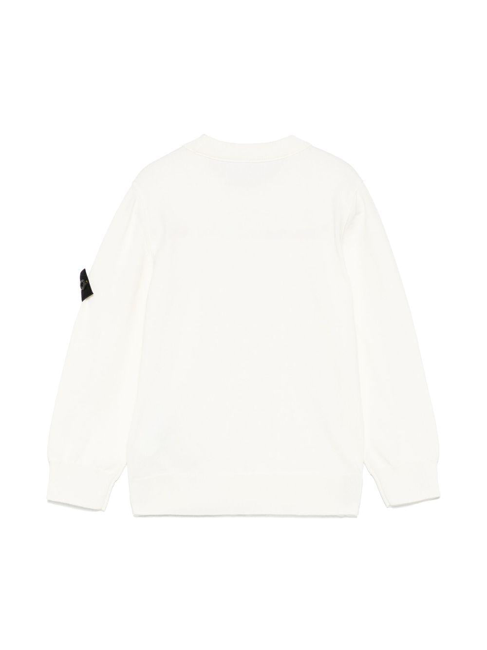 Maglione bianco per bambino 65100001S00B2 V0001 Stone Island Kids 