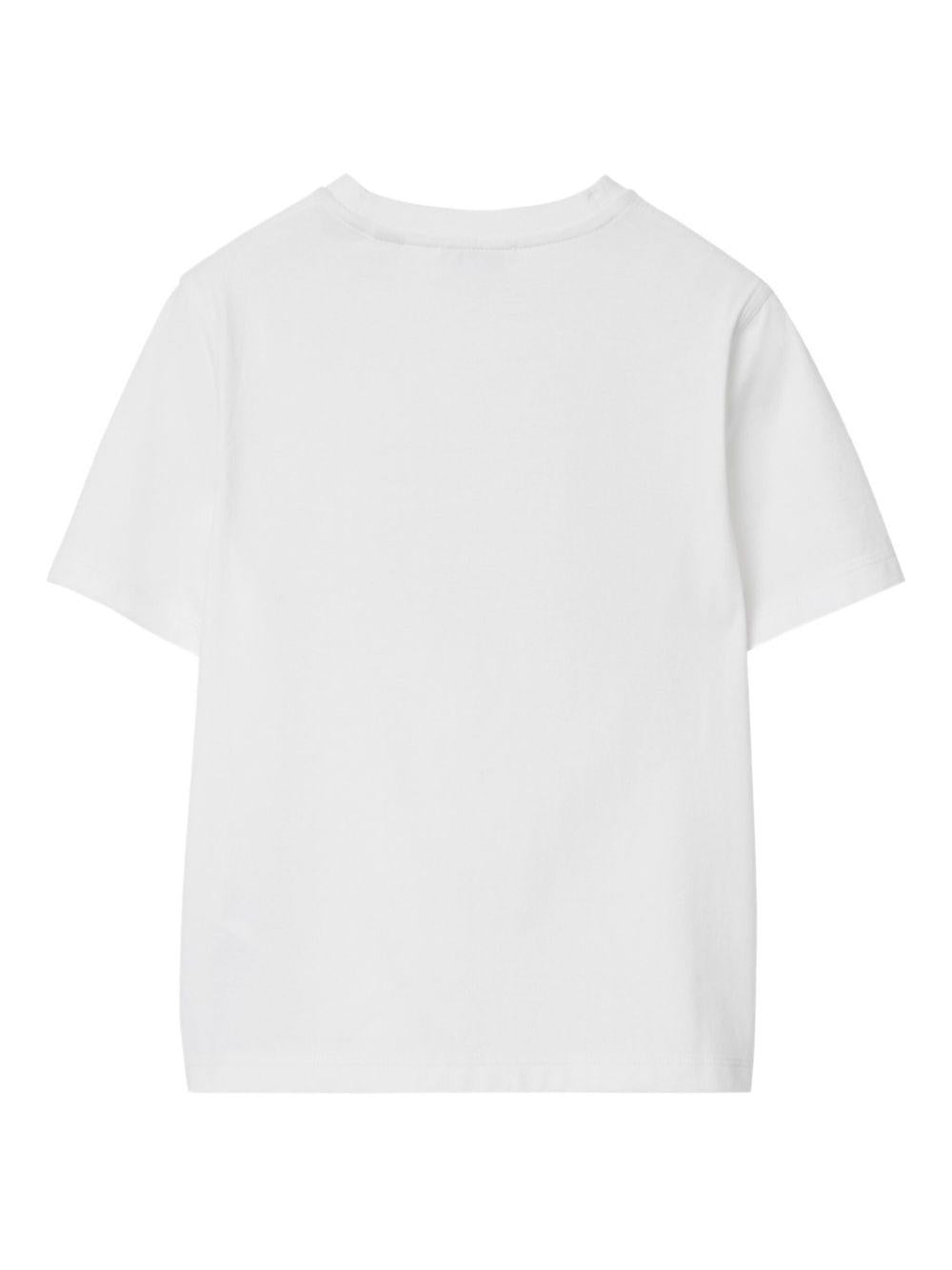 T-shirt bianca per bambino 8112389 A1464 Burberry Kids 