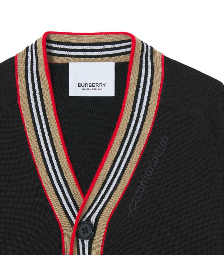 Cardigan nero per neonata 8047616 A1189 Burberry Kids 