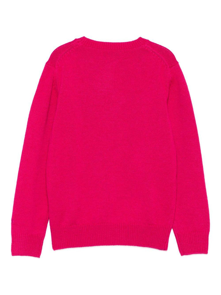 Maglione rosa lampone per bambina PRC0001 01984I MC2 Saint Barth Kids 