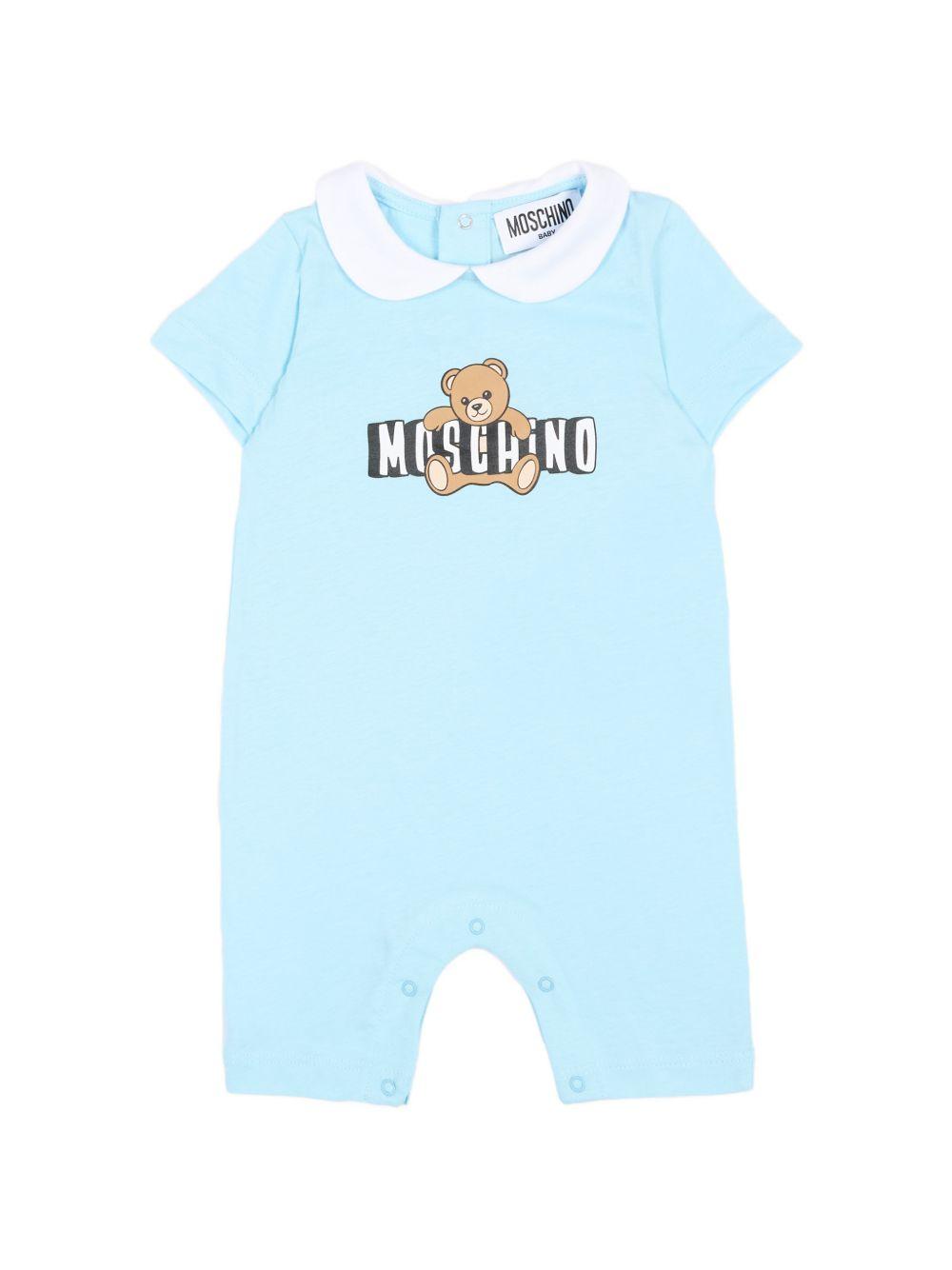 Tutina azzurra per neonato MNY03YLAA03 40304 Moschino Kids 