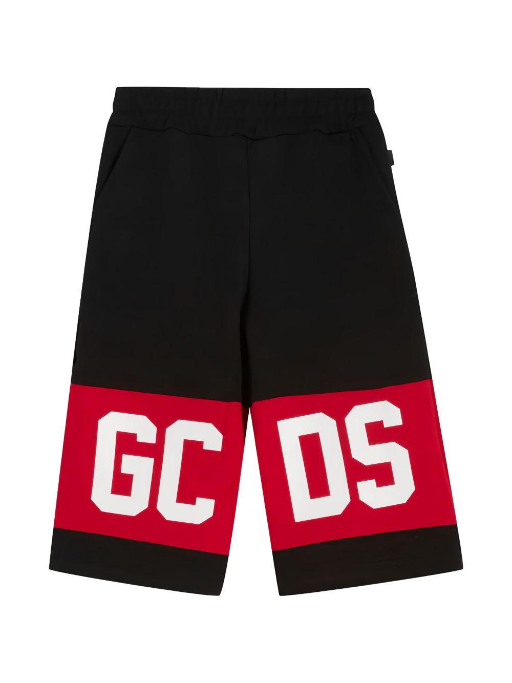 Bermuda nera/rossa per bambino Z0UJQL589F004 999R Gcds Kids 