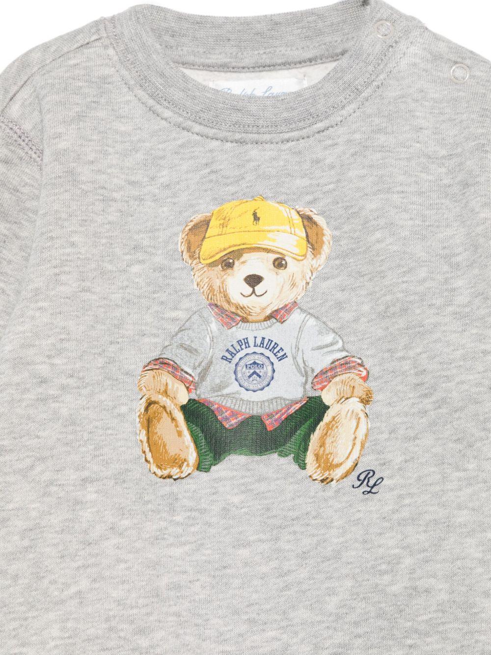 Felpa grigia per neonato 320P00514 001 Ralph Lauren Kids 