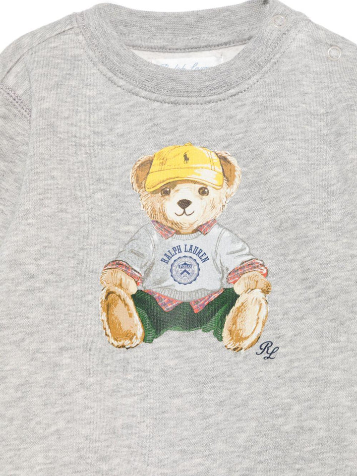 Felpa grigia per neonato 320P00514 001 Ralph Lauren Kids 