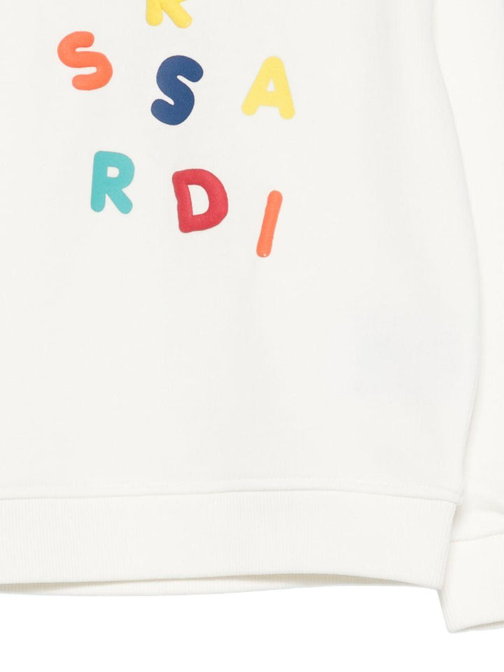 Felpa bianca per bambino TIP26084FEK O-W Trussardi Kids 