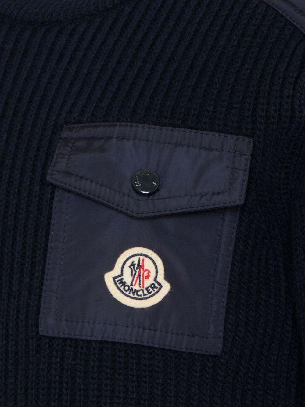 Maglione blu per bambino 9549C00010M1241 742 Moncler Kids 