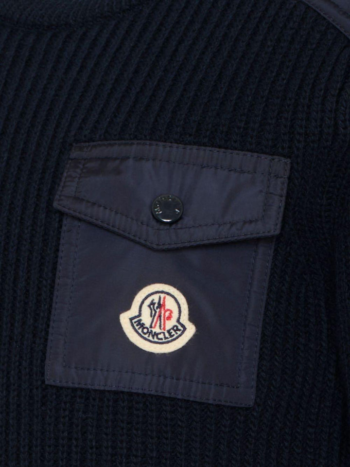 Maglione blu per bambino 9549C00010M1241 742 Moncler Kids 