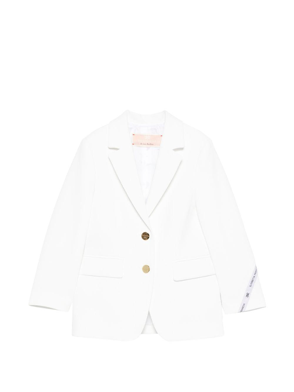Giacca bianca per bambina EFGC0740GA022 0195 Elisabetta Franchi Kids 