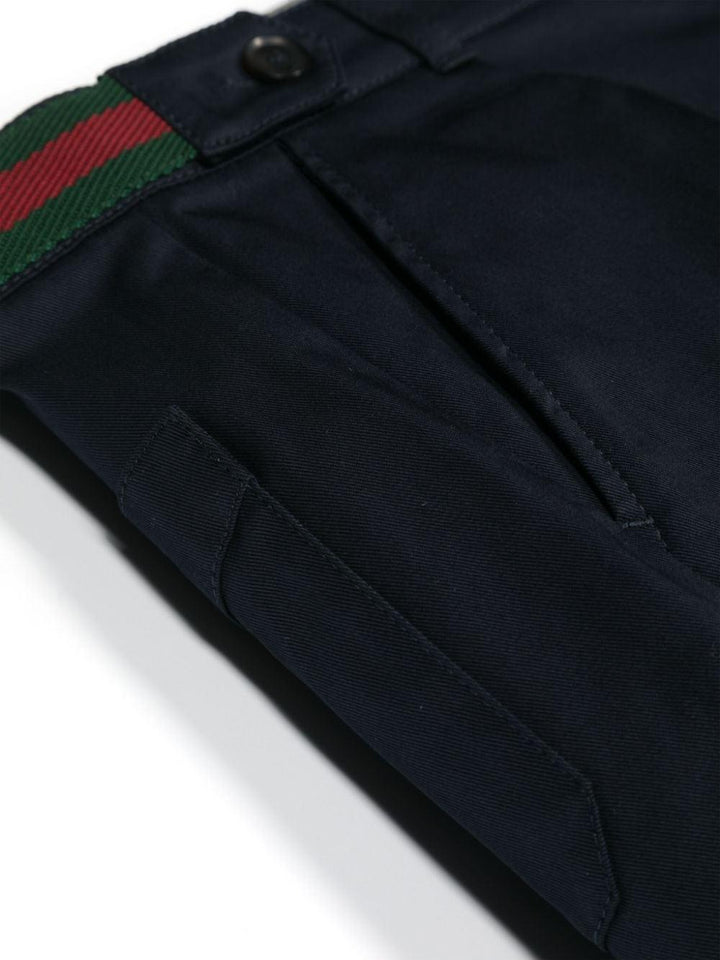 Blue Bermuda shorts for boys in cotton
