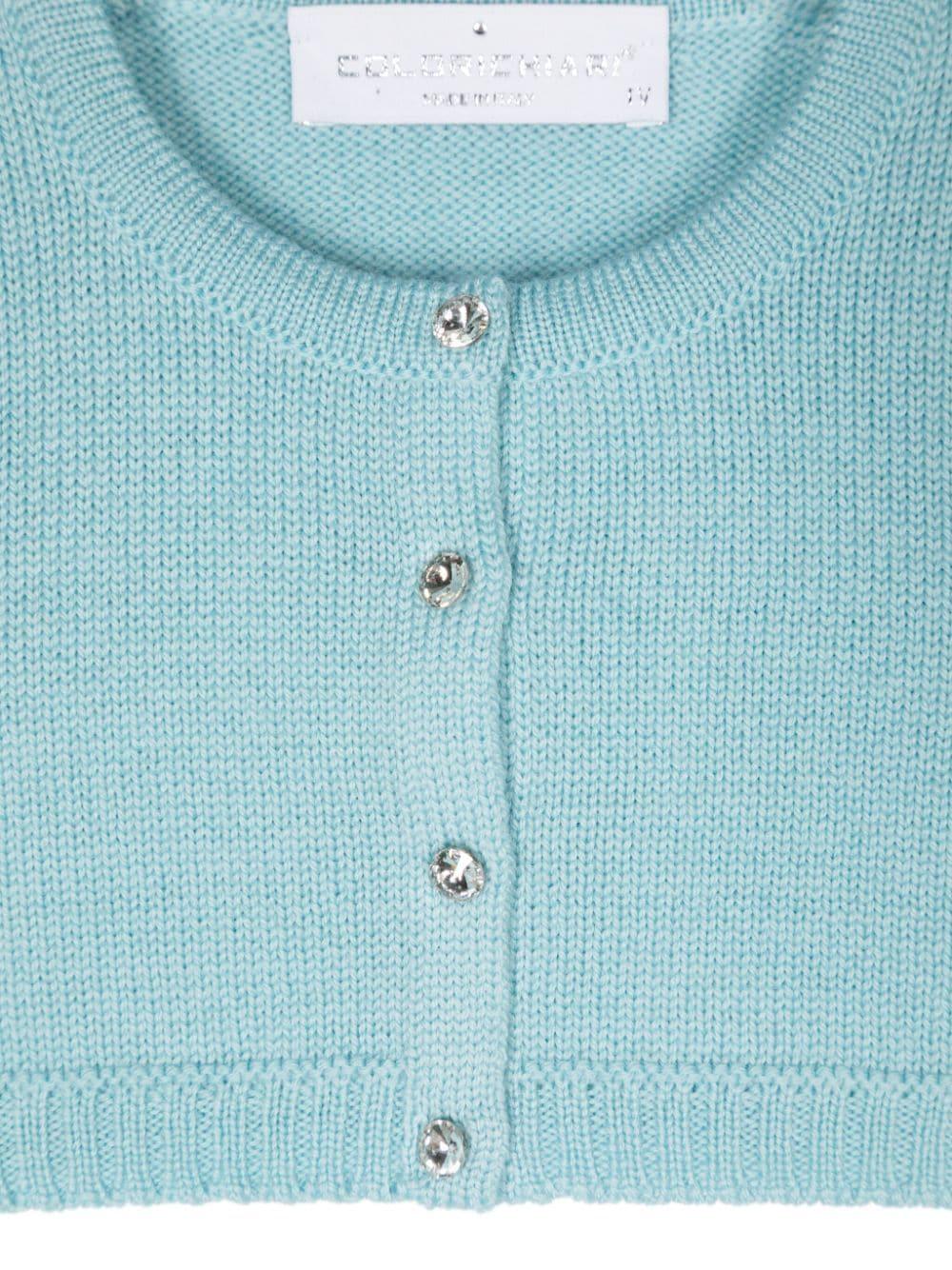 Cyan blue cardigan for girls