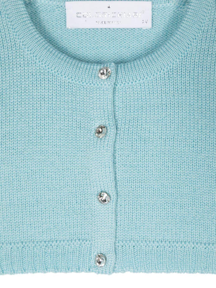 Cyan blue cardigan for girls