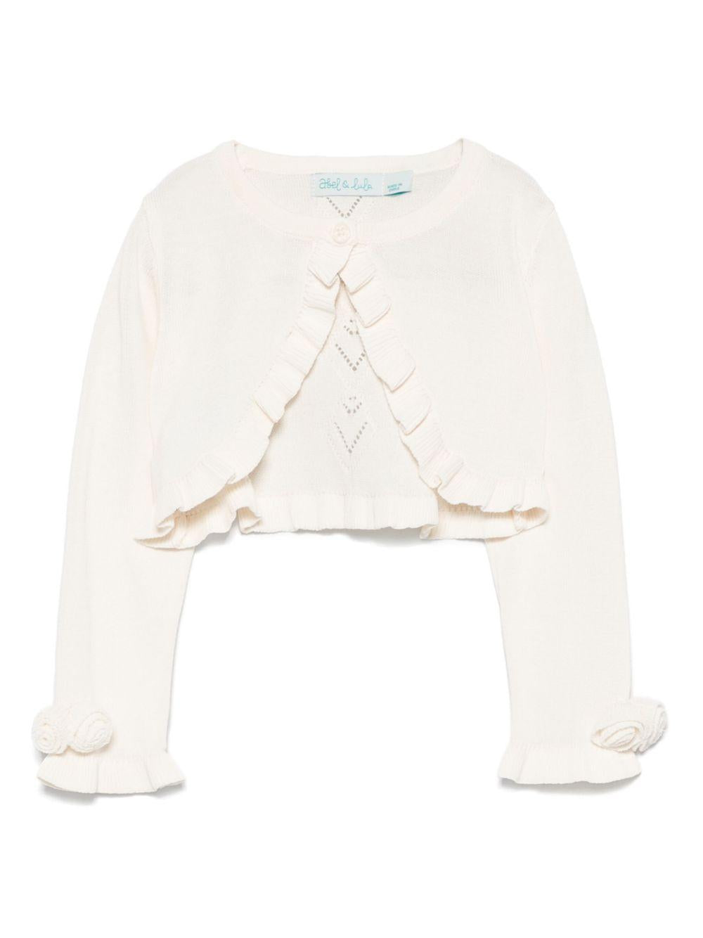 Cardigan beige chiaro per neonata