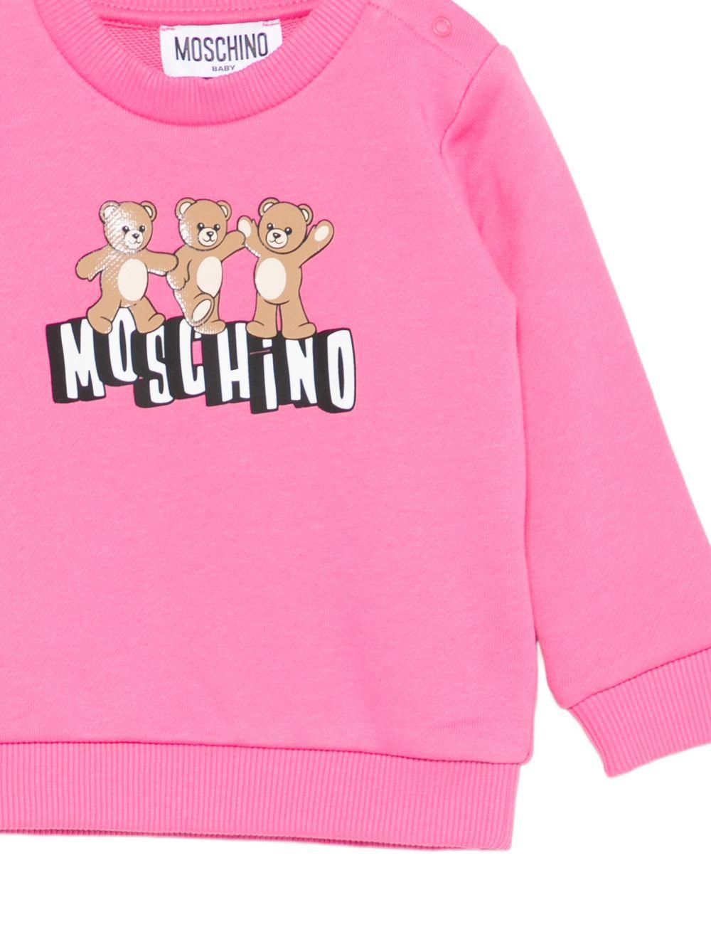 Felpa rosa per neoanta MTF060LCA89 50533 Moschino Kids 