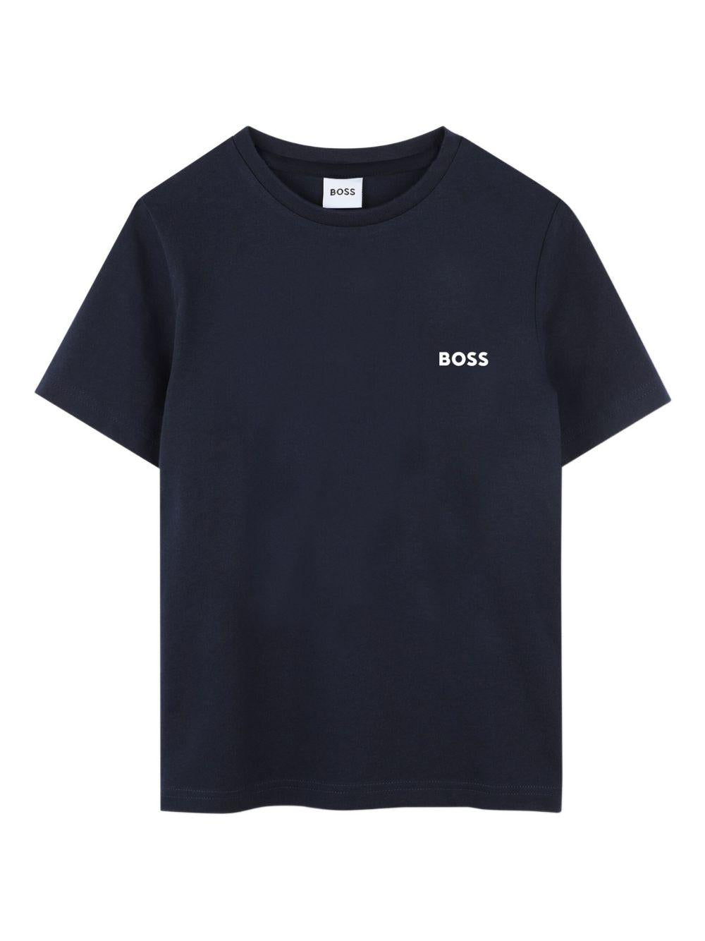 T-shirts blu navy/bianca per bambino J52680 V41 Boss Kids 