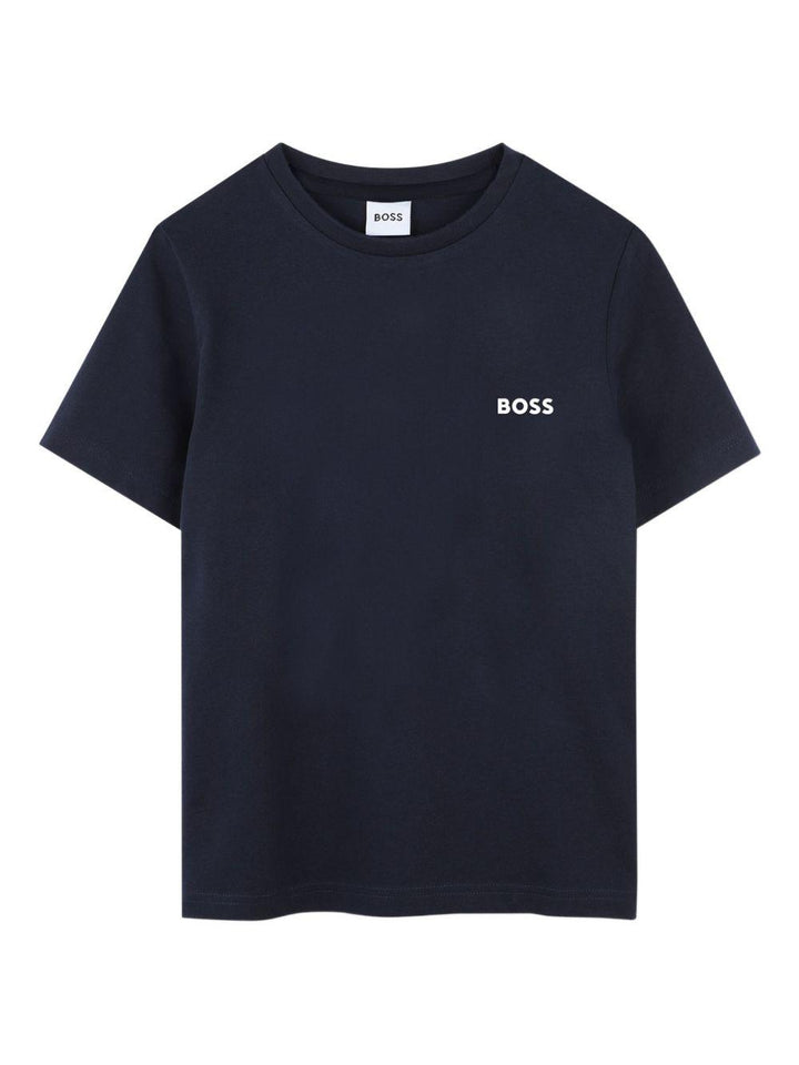 T-shirts blu navy/bianca per bambino J52680 V41 Boss Kids 