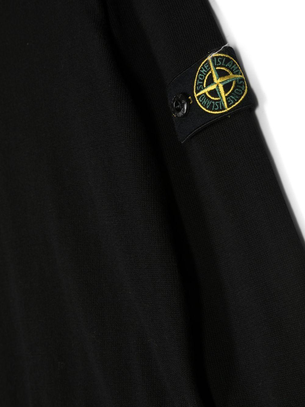 Maglione nero per bambino con logo