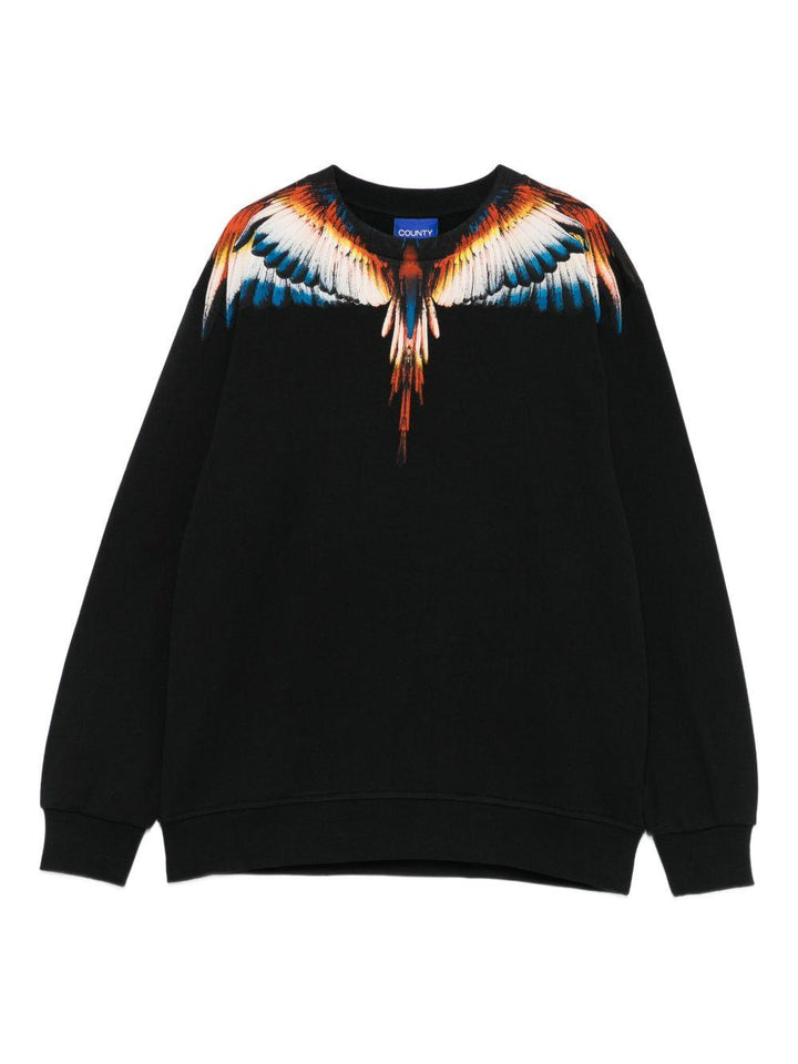 Felpa nera per bambino F5CMJBSW059 110 Marcelo Burlon Kids 