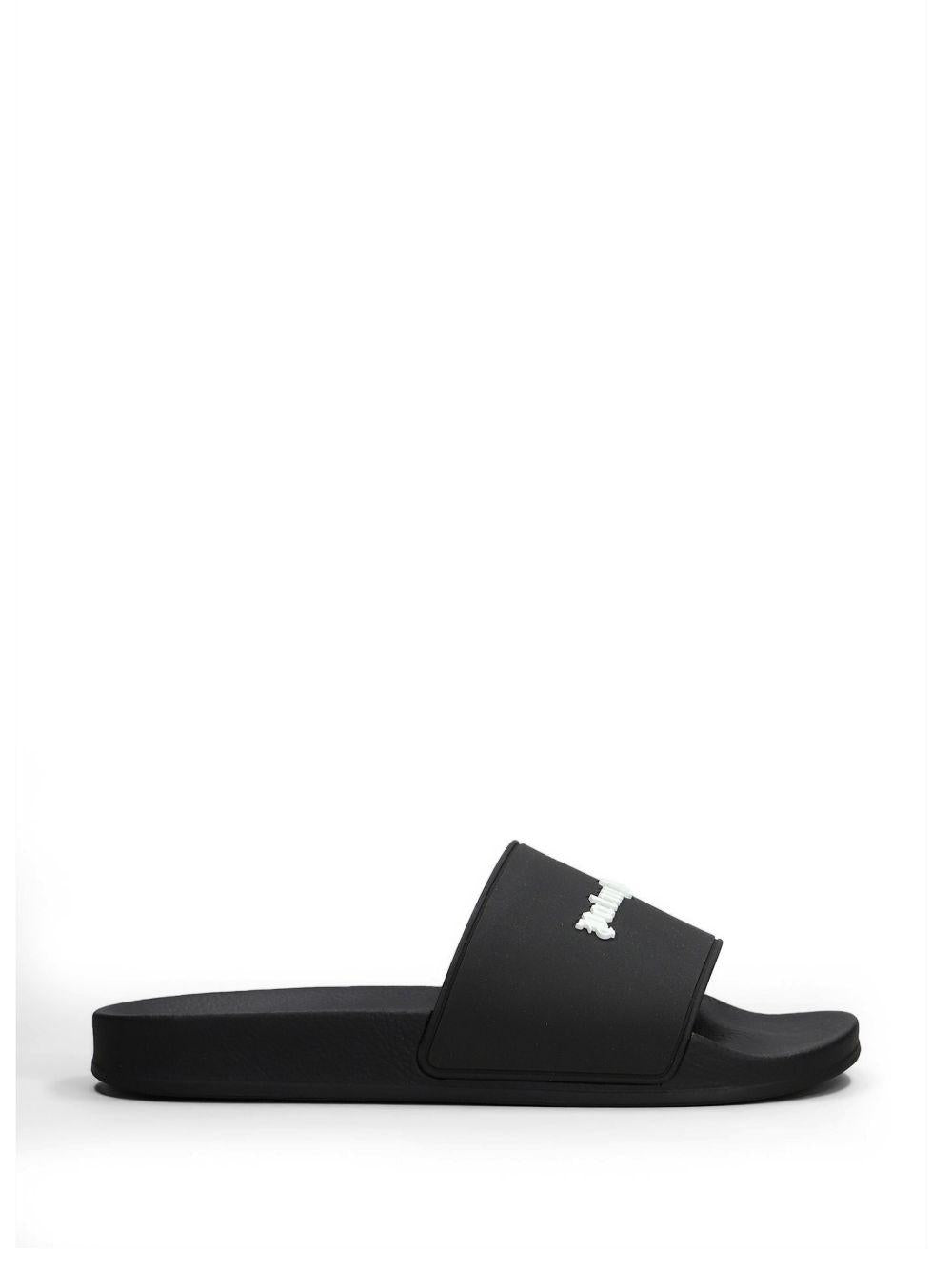 Ciabatte nere/bianche per bambino PMIC017S26MAT004 1001 Palm Angels 