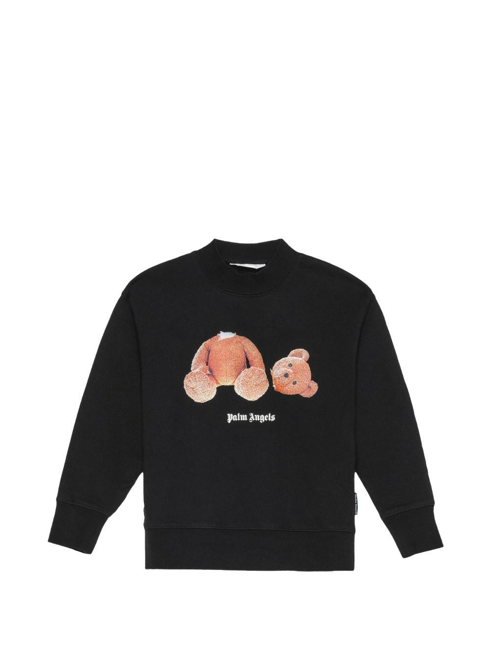 Felpa nera per bambino PBBA012S26FLE002 110 Palm Angels Kids 